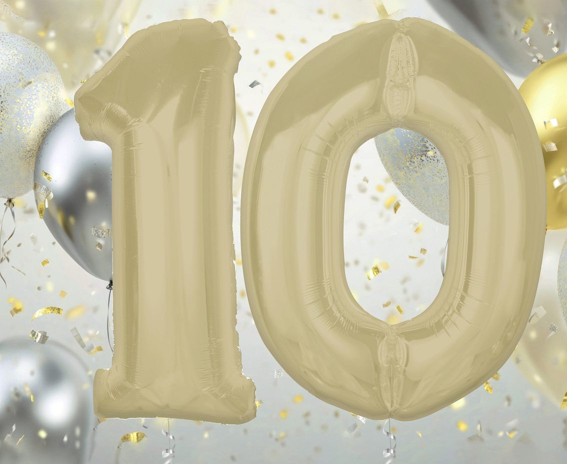 Foil balloon number 1, matt latte, 92 cm EOL